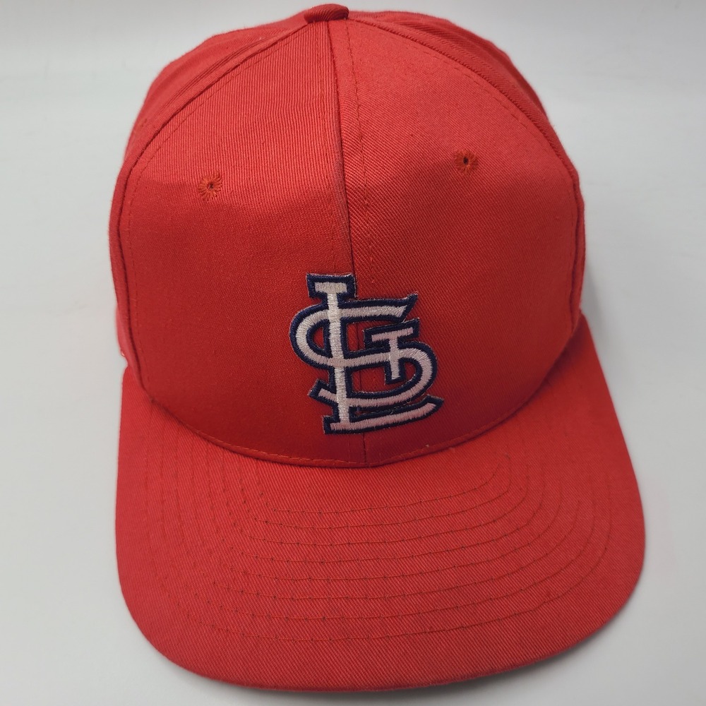 Vintage St Louis Cardinals Hat Snapback Drew Pearson Chalk Line Red White MLB